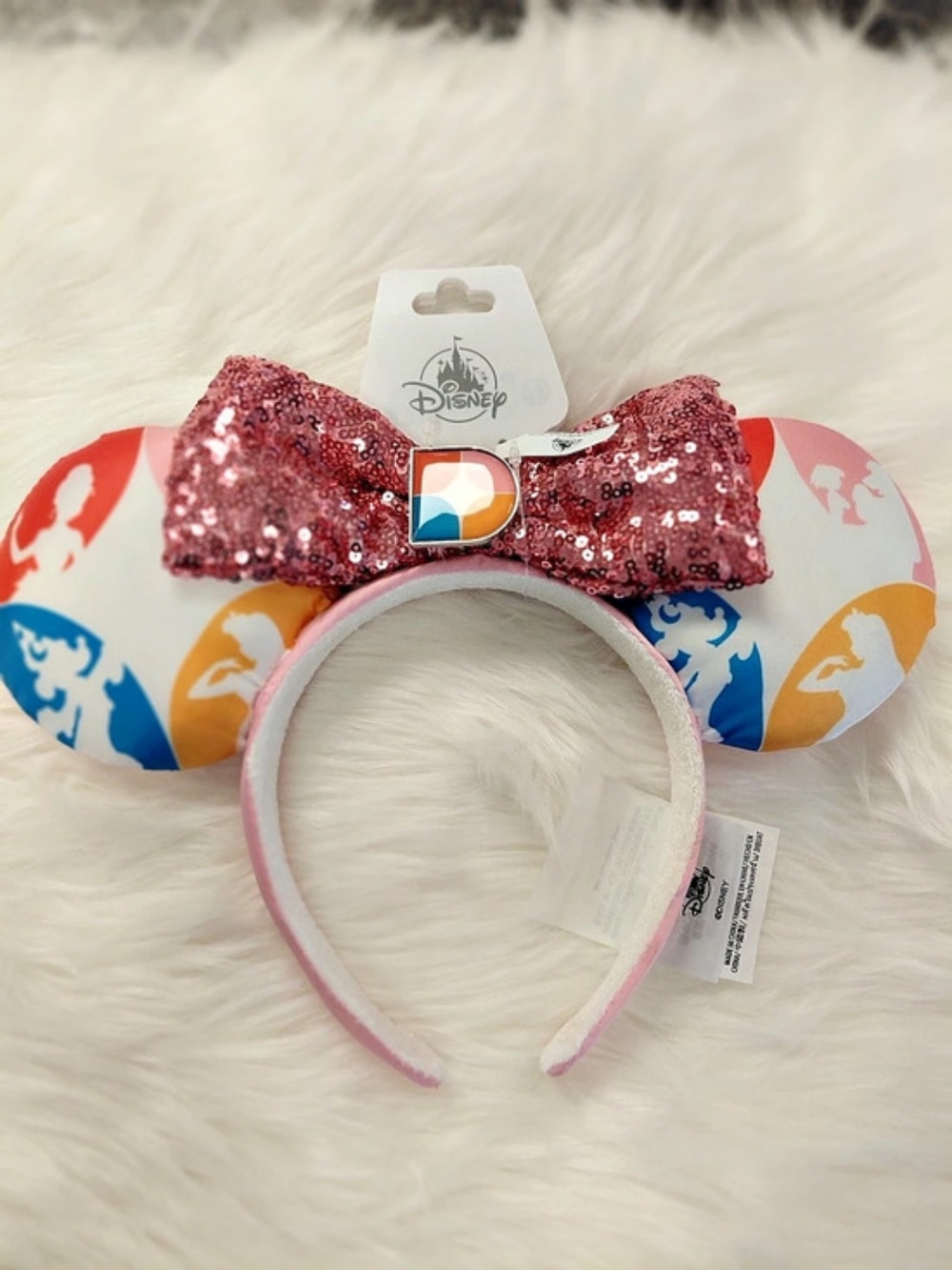 Disney The Villas at Disneyland Hotel Minnie Mouse Ear Headband Pink & Blue